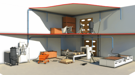 Centralised vacuum system